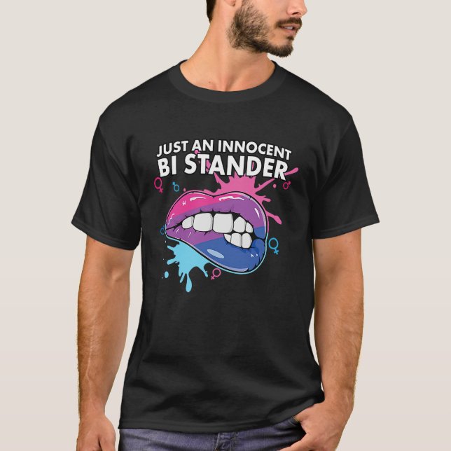 Just An Innocent Bi Stander Bisexual Pride Bisexua T-Shirt (Front)