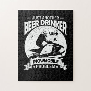 Just Another Beer Drinker With A Snowmobile Jigsaw Puzzle