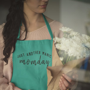 Just Another Manic Momday Super Mom Trendy Green Apron