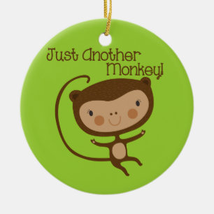 Just Another Monkey Ceramic Ornament
