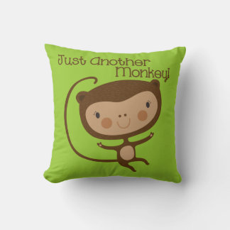 Just Another Monkey Throw Pillow