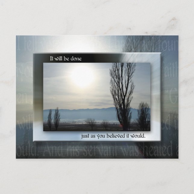 Just As You Believed Postcard (Front)