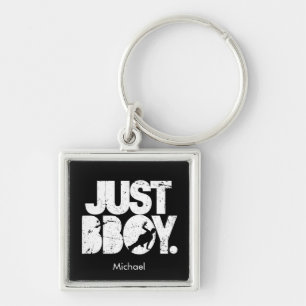Just Bboy - White Distressed Keychain