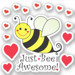 Just Be Awesome Cute Bee Contour Cut