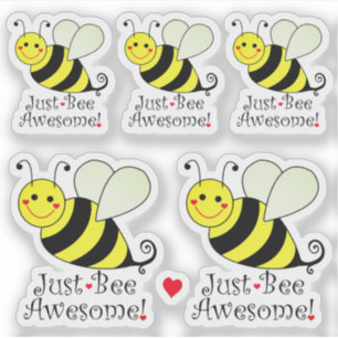 Just Be Awesome Cute BumbleBees Contour Cut