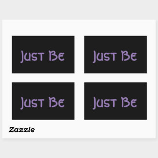"Just Be" Phrase Lavender Lettering  Sticker