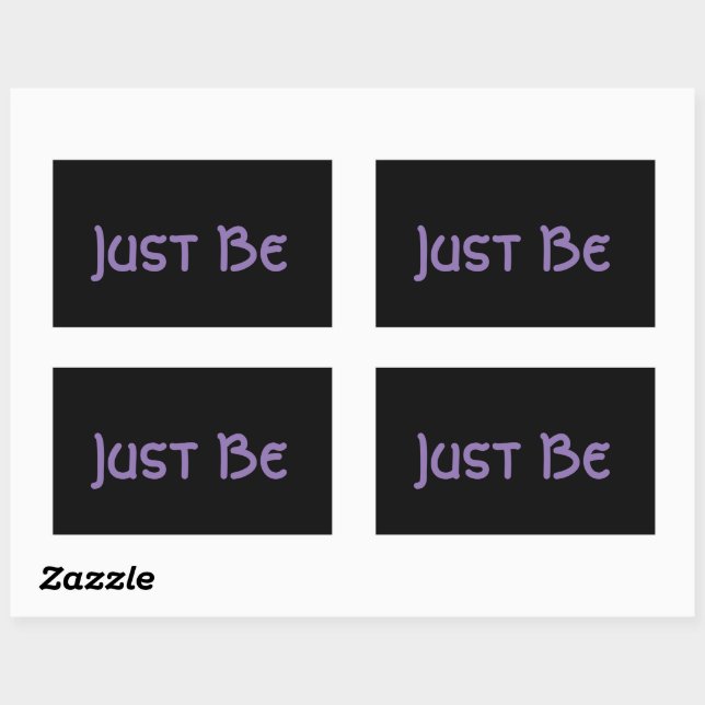 "Just Be" Phrase Lavender Lettering  Sticker (Sheet)