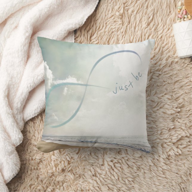Just Be Throw Pillow (Blanket)