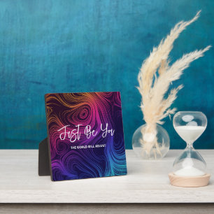 Just Be You Groovy Swirls Pattern Plaque