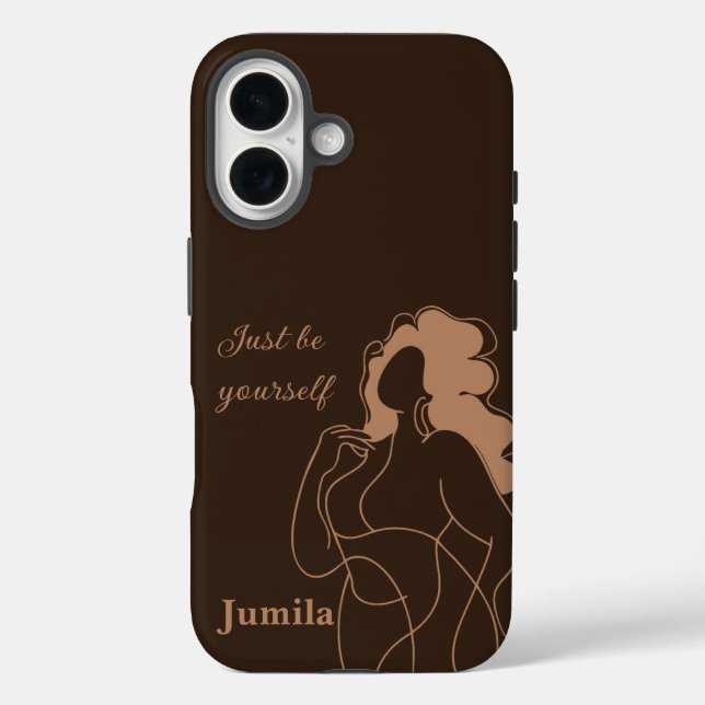 Just be yourself, oneline art, personolized Case-Mate iPhone case (Back)