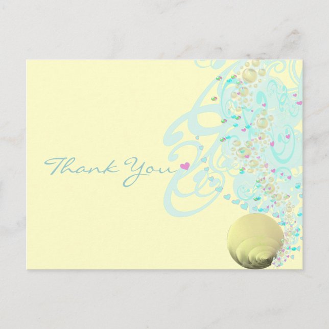 Just Beachy Thank You Postcard (Front)