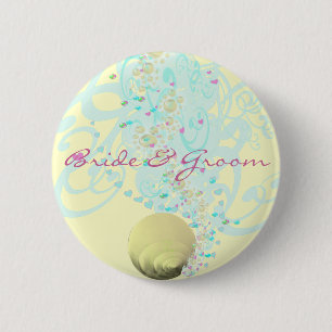 Just Beachy Wedding 2 Inch Round Button