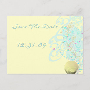 Just Beachy Wedding Announcement Postcard