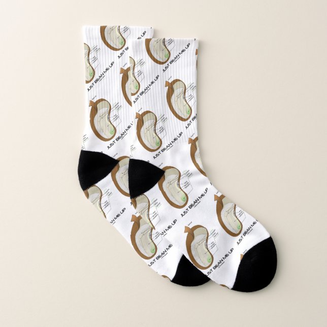 Just Bean Me Up Bean Anatomy Humour Diagram Socks (Pair)