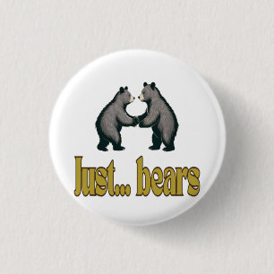 JUST BEARS 1 INCH ROUND BUTTON