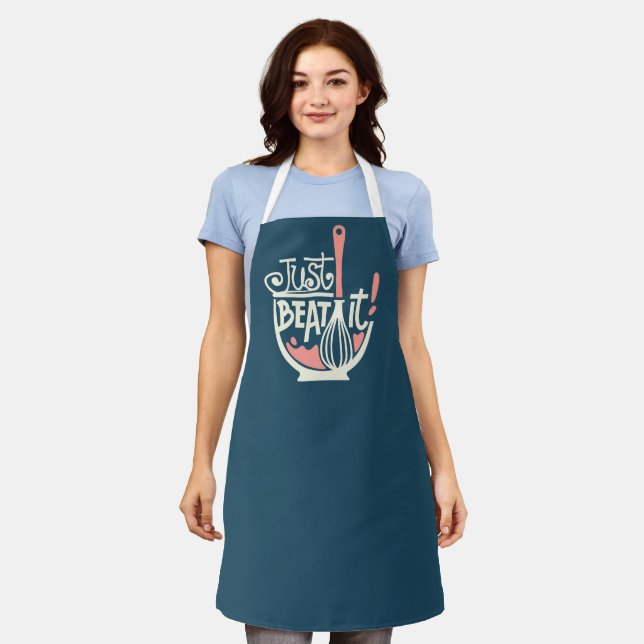 Just Beat It Pun, Whisk Cook Apron (Worn)