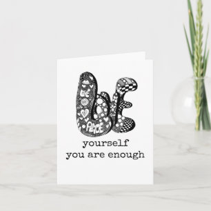 Just Because Card, Retro, Love, Hippie Word Art Card