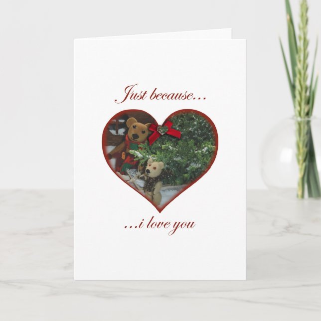 Just because - collecting the tree holiday card (Front)