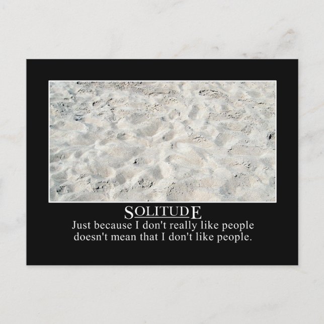 Just because I don't like people doesn't mean... Postcard (Front)