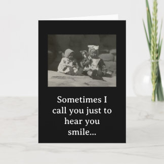 Just Because, keep in touch blank greeting card
