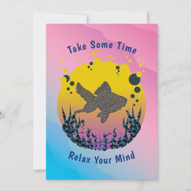 Just Because Relax Watercolor Personalize Card (Front)