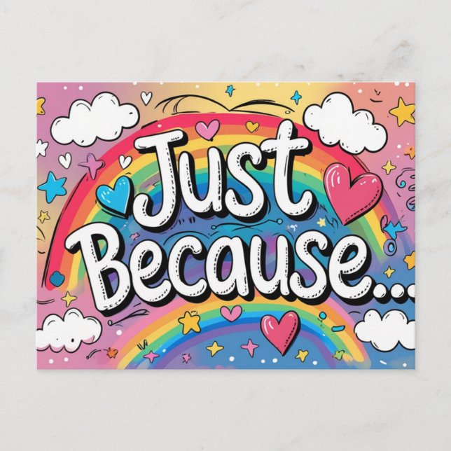 Just Because – Thinking of You Postcard (Front)
