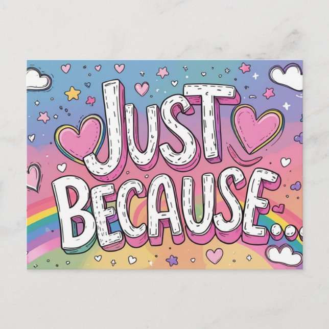 Just Because – Thinking of You Postcard (Front)