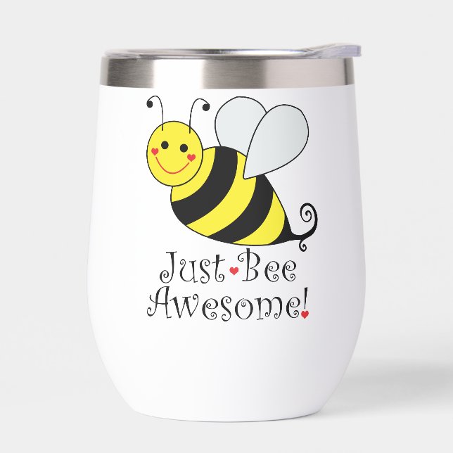 Just Bee Awesome Cute Yellow Bumble Bee (Left)