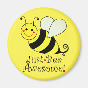 Just Bee Awesome Yellow Bumble Bee Magnet