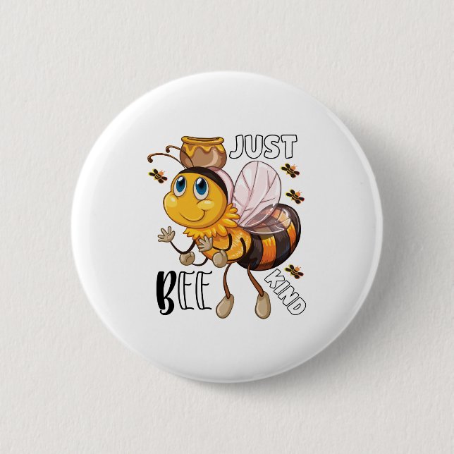 Just bee kind 2 inch round button (Front)