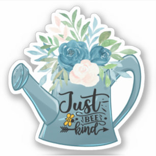 Just Bee Kind Teal Floral Watering Can Laptop