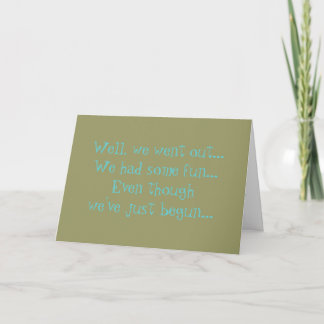 Just Begining Card