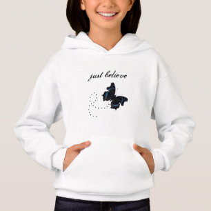 Just Believe Hoodie with Butterfly for Girls