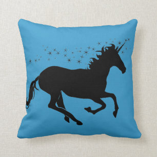 Just Believe Silhouette Unicorn Throw Pillow