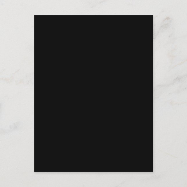 Just black hex code 000000 postcard (Front)