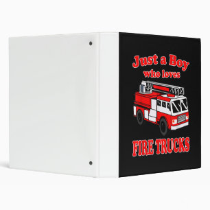Just Boy Who Loves Firetruck & Toddler Firefighter Binder
