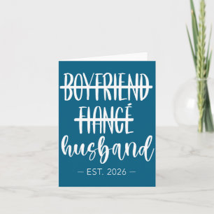 Just Boyfriend Fiance Husband Married Wedding Card