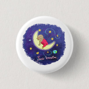 Just Breathe 1 Inch Round Button