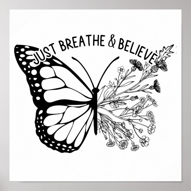 Just Breathe & Believe for Mental Health Matters  Poster (Front)