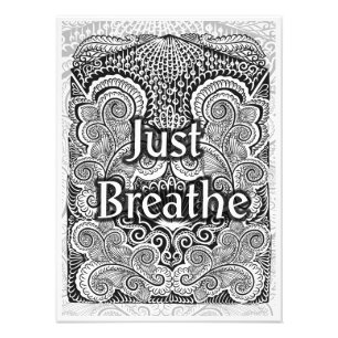 Just Breathe – Calming Mandala-Inspired  Photo Print