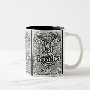 Just Breathe – Calming Mandala-Inspired  Two-Tone Coffee Mug