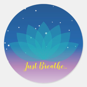 Just Breathe- Classic Round Sticker