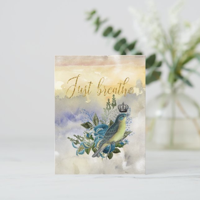 Just Breathe Collage   Postcard (Standing Front)