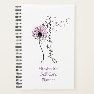 Just Breathe Dandelion Butterfly Self Care Yoga  Planner