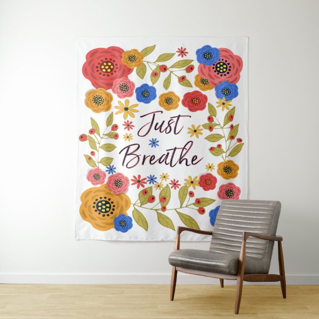 Just Breathe Large Tapestry (In Situ)