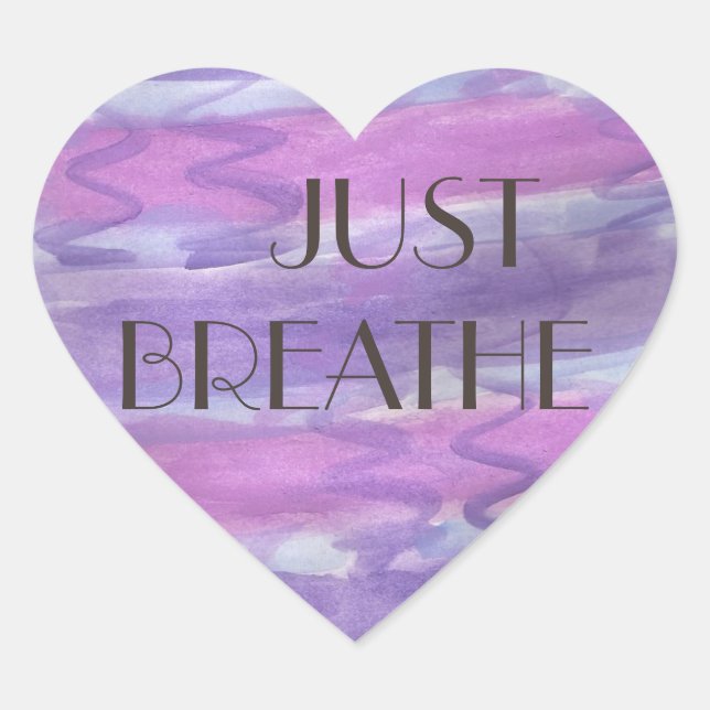 Just Breathe Mantra Sticker (Front)