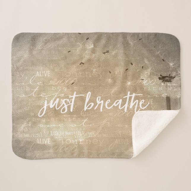 Just Breathe  Sherpa Blanket (Front (Horizontal))