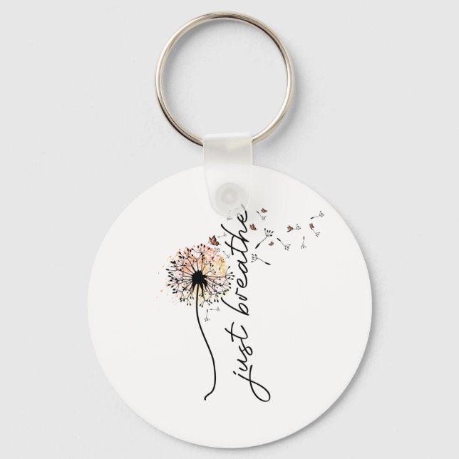 Just breathe sublimation keychain (Front)