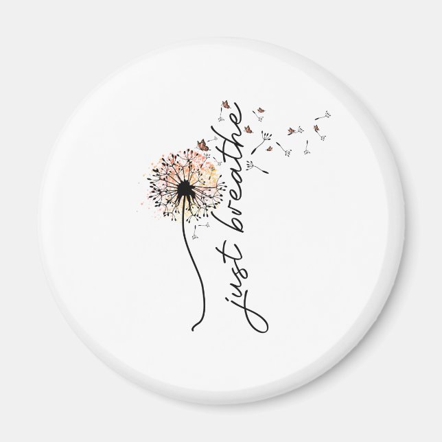 Just breathe sublimation magnet (Front)