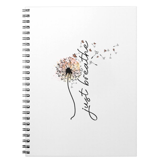 Just breathe sublimation notebook (Front)